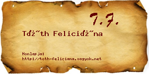 Tóth Feliciána névjegykártya